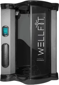 The Tanning Shop’s WellFit full-body spray-on skincare booth by VersaSpa Pro.